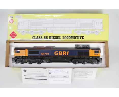 Aristo Craft - A boxed Aristo Craft ART-23200 #1 Gauge / 1:29 scale EMD Class 66 Diesel Locomotive. The model in GBRf livery 