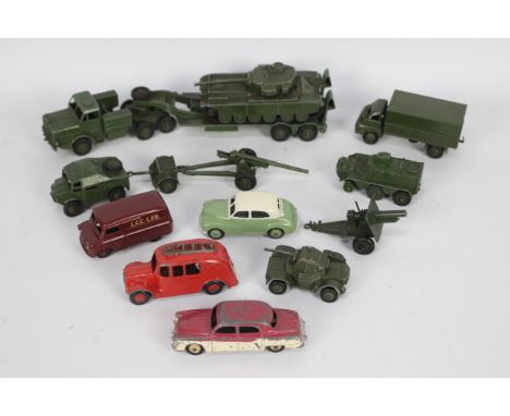 Dinky - Lone Star - A collection of 13 x military and civilian vehicles including Mighty Antar Tank Transporter # 660, Centur