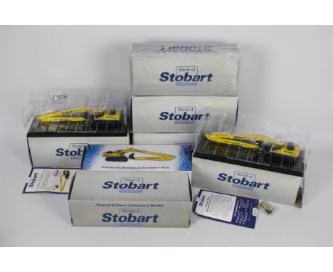 Atlas Editions - Seven boxed Atlas Editions Special Edition 'World od Stobart' 1:76 scale #664101 Komatsu PC340 Hydraulic Exc