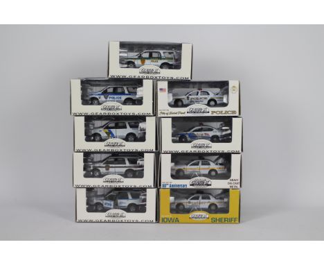 Gearbox - 9 x boxed limited edition American Police cars in 1:43 scale including Miami-Dade K-9 Unit Ford Expedition # 27608,