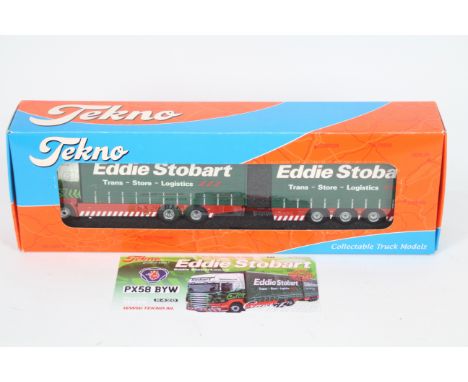 Tekno - A boxed Limited Edition 1:50 scale Tekno #9932 Scania R-series Topline Combi Curtainsider in 'Eddie Stobart' livery. 