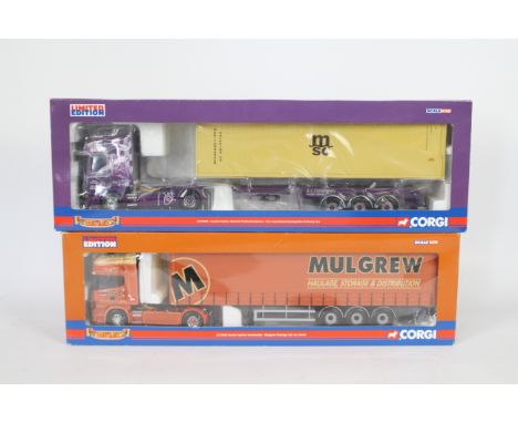 Corgi - A pair of boxed 1:50 scale Limited Edition diecast trucks from the Corgi 'Hauliers of Renown' range. Lot consists of 