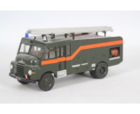 Fire Brigade Models - A kit built resin and white metal Bedford Green Goddess in 1:48 scale # FBM77. The model is dusty from 