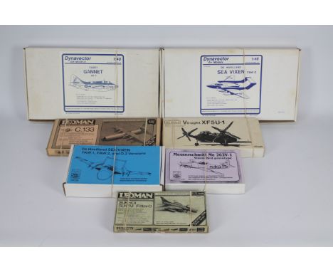 Dynavector - Leoman - High Planes - Try Angle - 7 x boxed model aircraft kits in several scales including Messerschmitt Me262