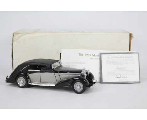 Franklin Mint - A boxed 1:24 scale 11939 Maybach Zeppelin by Franklin Mint. The model appears to be in Mint slightly dusty co