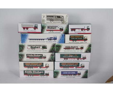 Atlas Editions - 14 boxed diecast 1:76 scale model vehicles from various Atlas Editions 'Eddie Stobart' series. Lot includes 