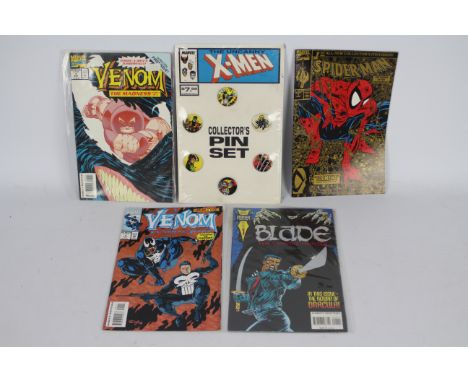 Marvel Comics - 5 x first issue comic books, Blade The Vampire-Hunter # 1, Spider-Man # 1 Gold cover, Venom Funeral Pyre # 1,