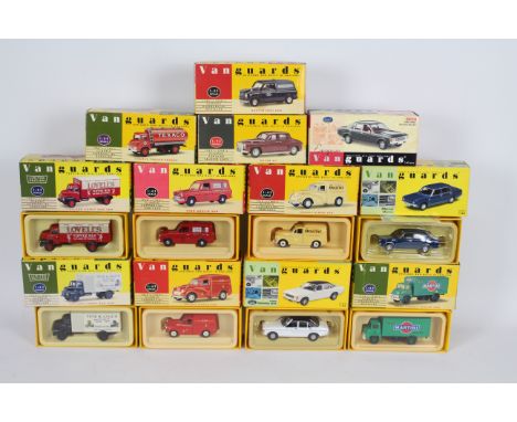 Vanguards -12 boxed diecast model vehicles by Vanguards. Lot includes Vanguards VA05505 Ford Consul 'Pearl Grey / Ruby Red'; 