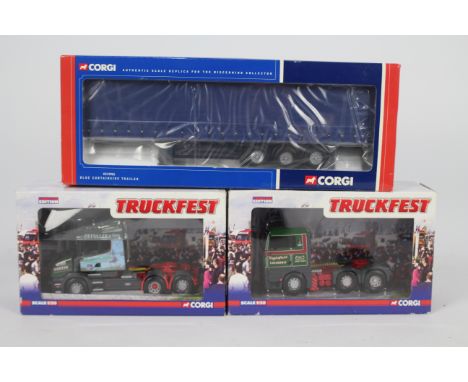 Corgi - Two boxed 1:50 scale Limited Edition diecast 'Truckfest' trucks including CC13417 ERF ECT 'Ian Wright Transport'; CC1