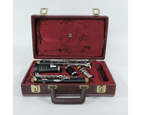 A Rudall, Carte graduate clarinet, cased