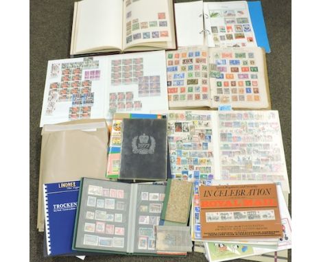 A collection of mainly mid 20th century stamps, albums and first day covers
