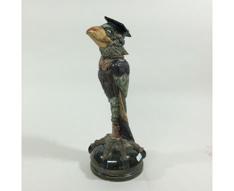 A Burslem pottery character flask and cover, The Headmaster, designed by Andrew Hull, 37cm tall