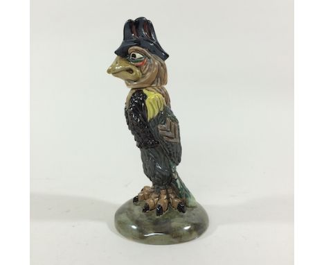 A Burslem pottery character flask, by Steve Shaw, 25cm tall