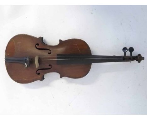 Vintage pine cased violin "The Maidstone" by John G Murdoch & Co Ltd, London, together with bow (a/f)  