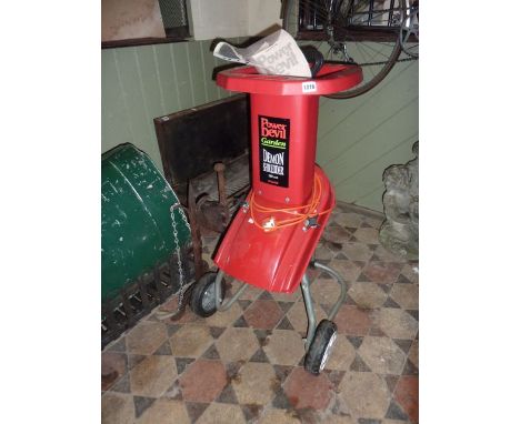 A Power Devil shredder, 1800 watt engine, model number PDG4008 with handbook, hardly used