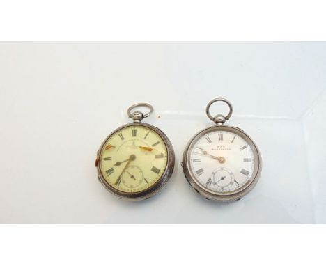 A silver open-faced pocket watch, John Forrest, London, Chronometer, the white enamelled dial with black Roman numerals, subs