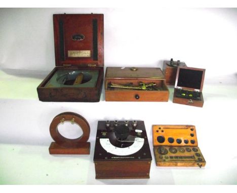 A vintage Self & Mutual Inductor by H Tinsley & Co Limited, London, further scientific instruments to include a cased example