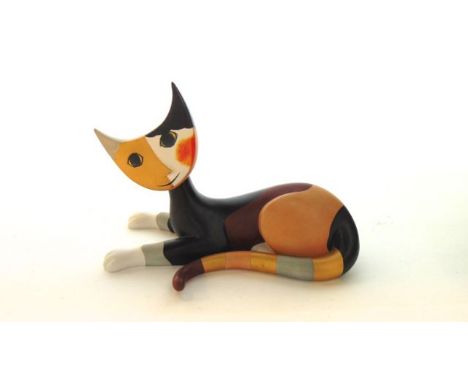 A Goebel model of a recumbent cat by Rosina Wachtmeister - Nero (boxed)