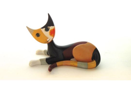 A Goebel Model Of A Recumbent Cat By Rosina Wachtmeister Nero Boxed