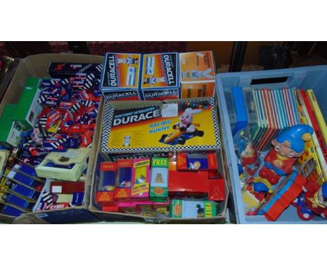 A large quantity (2 large boxes) of boxed collectable die cast model vehicles to include numerous Corgi examples, others in t