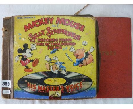 A collection of mixed 78rpm records including Mickey's Grand Opera, Snow White and the Seven Dwarves, We Want Muffin - Big Ch