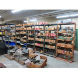 Large assortment of hardware including nuts & bolts, steel parts