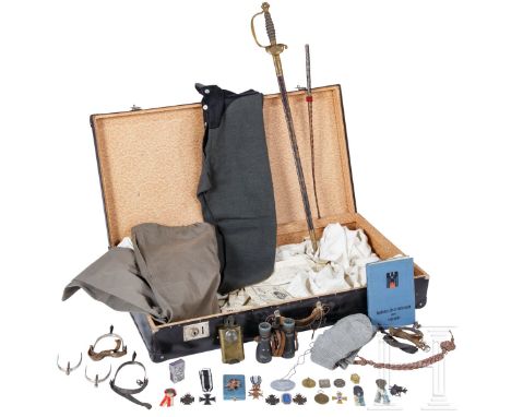Nachlass eines Militärarztes   Bayerischer Degen M 1873 für Militärärzte/Sanitätsoffiziere, die Klinge (rostfleckig) mit Chif