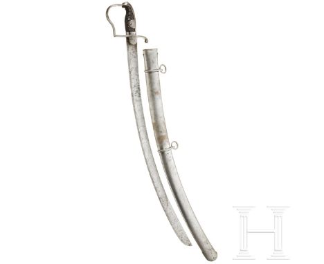 Säbel M 1811 für Mannschaften der leichten Kavallerie, sog. "Blüchersäbel"   Breite, geschwungene Rückenklinge mit beidseitig