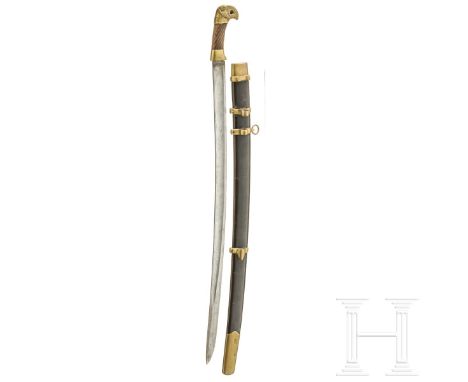 Kosaken-Schaschka M 1881 für Mannschaften, Russland, datiert 1929 Geschärfte, beidseitig gekehlte Rückenklinge, auf der Fehls