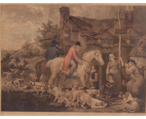 A COLLECTION OF HUNTING SCENE PICTURES AND PRINTS to include 'Tally-Ho' engraved by Beckwith &amp; Duncan and 'Outside of a C