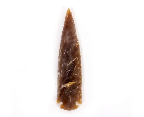 A NEOLITHIC SPEARHEAD  20.5cm long 