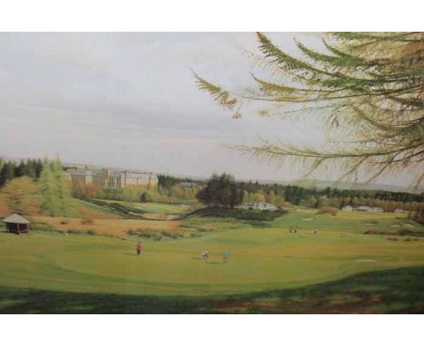 GRAEME W. BAXTER, THE GLENEAGLES HOTEL, KINGS COURSE, limited edition signed print, mounted, framed and under glass