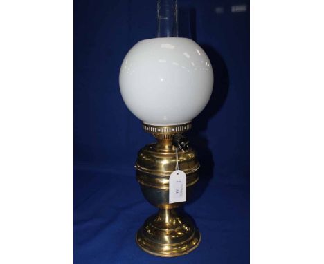 BRASS TABLE LAMP, adapted to gas