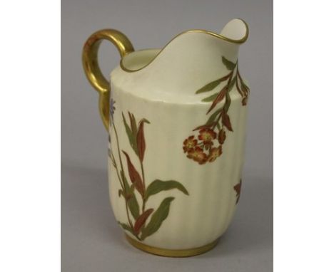THREE VARIOUS ROYAL WORCESTER JUGS including Pattern No’s. 1438, 1094 and approx. 5ins high.