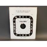 Two Avery Hardoll 101/598 enamel petrol pump dials, each 11 x 13 3/4".