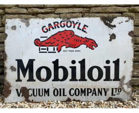 A Gargoyle Mobiloil rectangular enamel sign, 45 x 30".