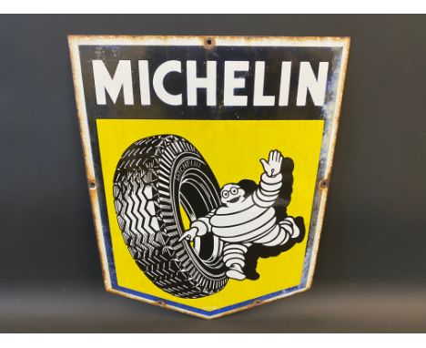 A small Michelin pictorial enamel sign, 12 1/2 x 16 1/2".