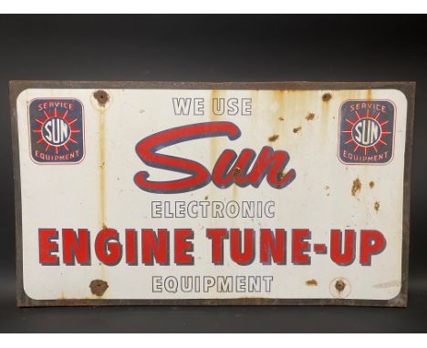 A Sun Elecronic Engine Tune-Up enamel sign, 38 1/2 x 22".