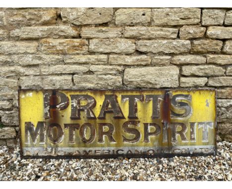 A Pratt's Motor Spirit rectangular enamel sign, 54 x 18".