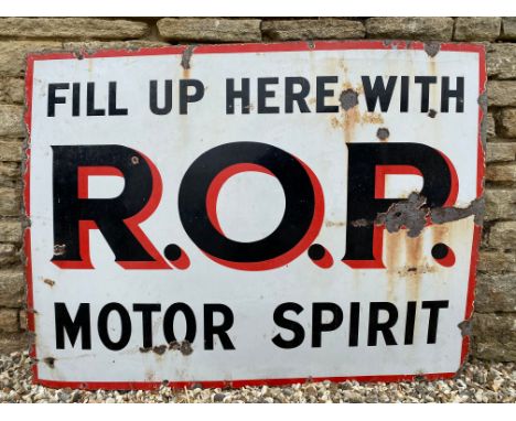 An ROP Motor Spirit rectangular enamel sign, 48 x 36".