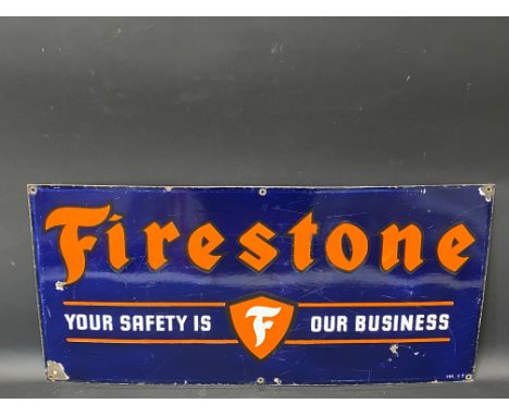 A Firestone enamel sign, possibly Continental or American, 30 x 14".