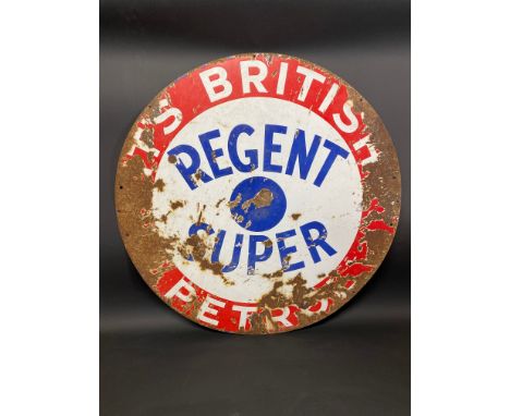 A Regent Super circular enamel sign, 36" diameter.