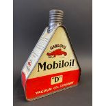 A Continental Gargoyle Mobiloil triangular 'D' grade can.