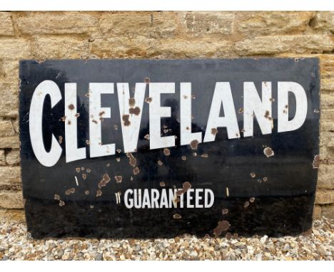 A Cleveland Guaranteed rectangular enamel sign, 48 x 30".