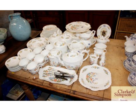 A large quantity of Aynsley "Cottage Garden" pattern tea and dinnerware 
