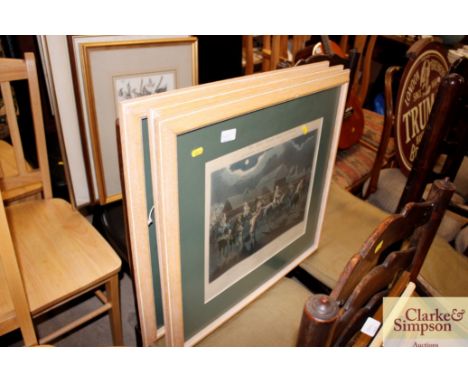 Three prints of the Frist Steeple Chase on Record
