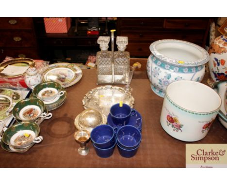 A quantity of silver platedware etc. 