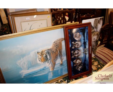 A quantity of various pictures and prints