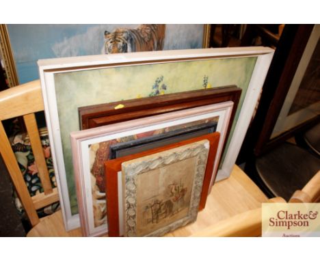 A quantity of pictures and prints 