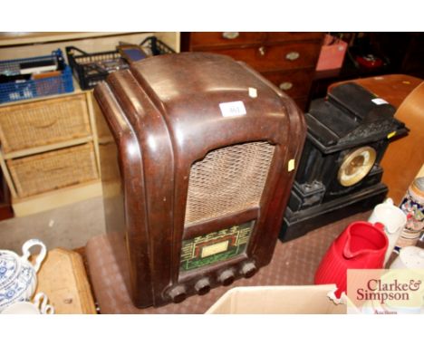 A Ferranti Bakelite cased radio - sold as collector's item 